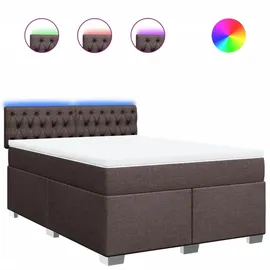 vidaXL Boxspringbett 140 x 200 cm Dunkelbraun