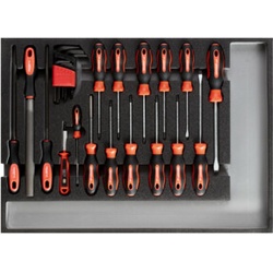 Gedore R22350002 Werkzeugsatz Schraubendreher + Feilen CT-Modul 26-teilig