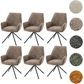 MCW Esszimmerstuhl MCW-G67 Chenille braun 6er Set