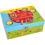 IDENA 30262 - Geschenkbox Schulanfang, ABC, Mitbringsel, 1. Schultag, Einschulung, Geschenkschachtel