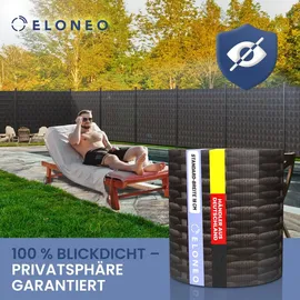 eloneo Sichtschutzstreifen 35 x 19 cm Rattan dunkel PVC 1 St.