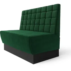 Meyer S | Gastrobank | B:H 120 x 120 cm | Dunkel Grün | Blocks | Samt