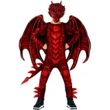 Morph Costumes Kostüm Drache Kinder, Drachen Kostüm Drachenkostüm Kind Kinder Kinderkostüm Fasching, Drachen Kostüm Kinder, Kostüm Kinder Jungen Drache, Halloween Kostüm Drache, XL