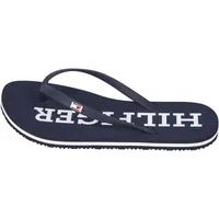 Tommy Hilfiger Damen Flip Flops Strap Beach Sandal Badeschuhe, Blau (Space Blue), 40 - 40 EU