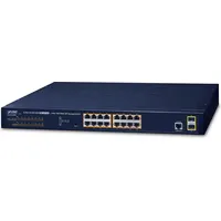 Planet GS-4210 Rackmount Gigabit Managed Switch, 16x RJ-45, 2x