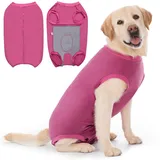 Cyponpy Hundebody Nach Op Medizinischer Body für Hunde Kastration Hündin Rüde Operationsbody Hund Body Nach Op Hund Shirt Leckschutz Wundschutzanzug für Hunde Einteiler Schlafanzug Klein Mittel Groß