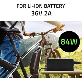 Qoltec Akkuladegerät für E-Bike 36V | 42V | 2A | 5.5*2.5