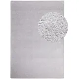 Steffensmeier Teppich Ibiza | Wohnzimmerteppich | Stilvoll | pflegeleicht, | Jugendteppich | Grau, Größe: 60x90 cm