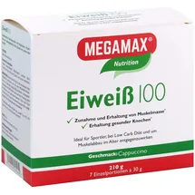 MEGAMAX Eiweiß 100 Cappuccino Pulver 7 x 30 g