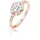 ELLI PREMIUM "Verlobungsring Zirkonia Weiß 925 Sterling Silber Verlobungsring in Rosegold | Gr.: 52