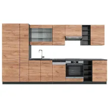 Vicco Küchenzeile Fame-Line 355 x 81,6 x 60 cm Anthrazit