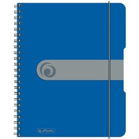 Herlitz 11293750 Spiralblock A5 to go, 2-er Packung, Holzfreies Papier, 80 Blatt, blau