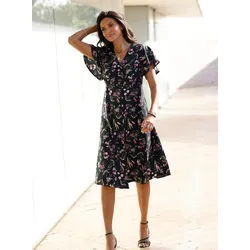 Classic Basics Druckkleid »Druck-Kleid« Classic Basics schwarz-altrosa-bedruckt 42