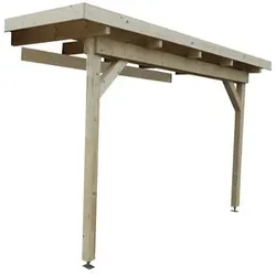 Seitendach »B«, Holz, natur - beige