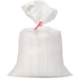 Kunsthandwerkstube 10 Stück PP-Gewebesack-Sandsack weiß 300 x 600 mm mit Band