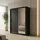 beautysofa Schwebetürenschrank HELA 120 x 204,5 x 60 cm Schwarz