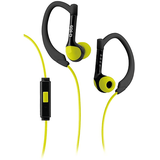 SBS TESPORTINEARK Kopfhörer & Headset Kabelgebunden Ohrbügel Sport Stereo mit Ohrstöpseln, Mikrofon und Antworttaste, Segeltuchtasche, gelb