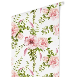 K&L Wall Art Vliestapete »Vintage Vliestapete«, Rosa Frühling Floral, mehrfarbig, matt - bunt