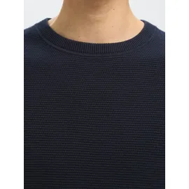 Selected Rundhalspullover Blau M