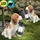 GLOBO 2er Set LED Solar Skulptulampe Aussen Leuchte Hund Garten Hund Tier Motiv Licht