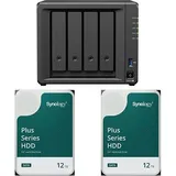 Synology DS425+ DiskStation + 24 TB 2x Plus 3.5" SATA 6Gb/s Festplatte 12 TB