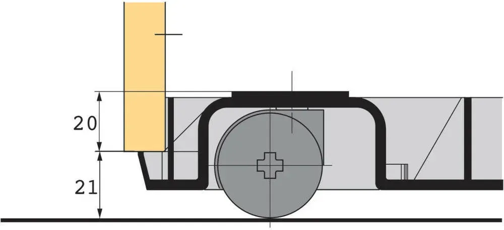 Lenkrolle für Rollcontainer