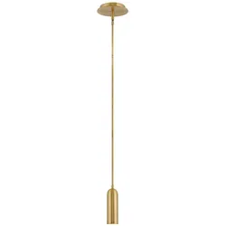 Licht-Erlebnisse Pendelleuchte ADALIE Messing Antik Stahl dimmbar LE121100