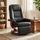 Homcom Relaxsessel Kunstleder 78 x 100 x 64 cm Schwarz mit Fußstütze