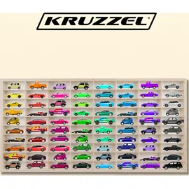 Kruzzel Sammlervitrine 80 Fächer Setzkasten Holz 78,5 x 40 x 4,5 cm