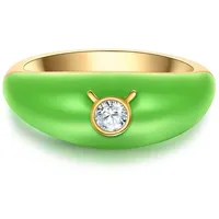 Glanzstücke München Ring Sternzeichen Stier aus Sterling Silber in Gelbgold mit Zirkonia 54 Damen
