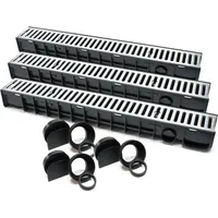 Wiltec Wiltec, Zubehör Bewässerung, Entwässerungsrinne 3x1m Abdeckrost 1,5t verzinkt