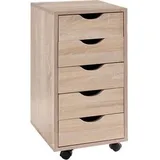 Wohnling WL5.174 Rollcontainer 33 x 38 x 64 cm braun