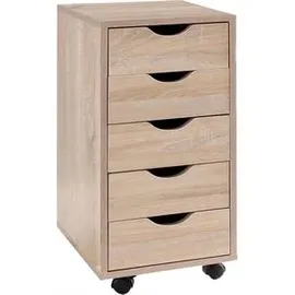 Wohnling WL5.174 Rollcontainer 33 x 38 x 64 cm braun
