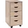 Wohnling WL5.174 Rollcontainer 33 x 38 x 64 cm braun