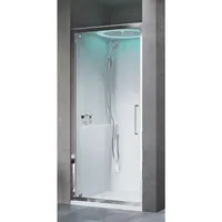 Novellini Eon G Komplettdusche für Nische 90x90cm DT 11,5cm, Profile chrom, RW weiß glanz