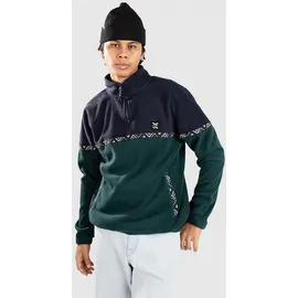 Iriedaily Monte Noe Troyer Half-Zip Fleece Pullover blue green Gr. XL