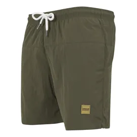 URBAN CLASSICS Badeshorts Block Swim Short Olive L
