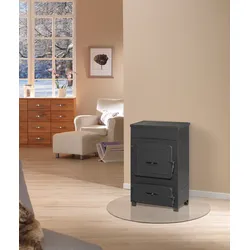 Werkstattofen WAMSLER "109-6 F", schwarz, Kaminöfen