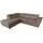 Hti-Living Couch Sandy mit Ottomane links Braun - Braun