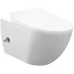 Creavit Tiefspül-WC FE322-34CB00E-0003, Spülrandlos, Hygienedusche