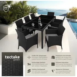 Tectake Rattan Sitzgruppe 8-tlg. Schwarz