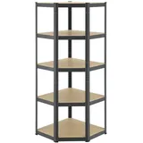 Juskys Lageregal Corner Basic 180 x 70 x 40-70 cm Grau