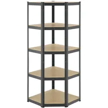Juskys Lageregal Corner Basic 180 x 70 x 40-70 cm Grau