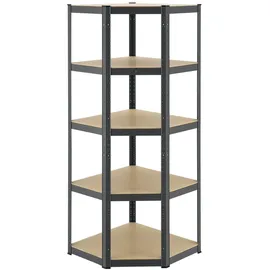 Juskys Lageregal Corner Basic 180 x 70 x 40-70 cm Grau