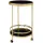 KADIMA DESIGN Goldener Servierwagen mit Retro-Charme und Schwarzem Sicherheitsglas