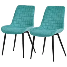 ML DESIGN modern liv 2er Set Stühle Esszimmerstühle Küchenstuhl Wohnzimmerstühle Polsterstuhl Samt