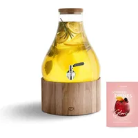 Springlane Glas Getränkespender 5,5L Greta mit Edelstahl-Zapfhahn & Ständer