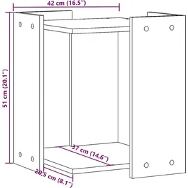 vidaXL Katzentoilette 42x42x51 cm Grau
