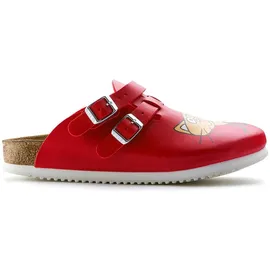Birkenstock Clog Kay Superlauf, Birko-Flor, Cat Red, schmal, Größe 42