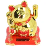 Glückskatzen Wellenarm, Solarbetriebene Winkekatze Fürs Auto, Chinesische Katzenverzierung, Solar Glückskatzenstatue, Dekorationen für Schreibtisch, Geschäftseröffnungen, Geschäft